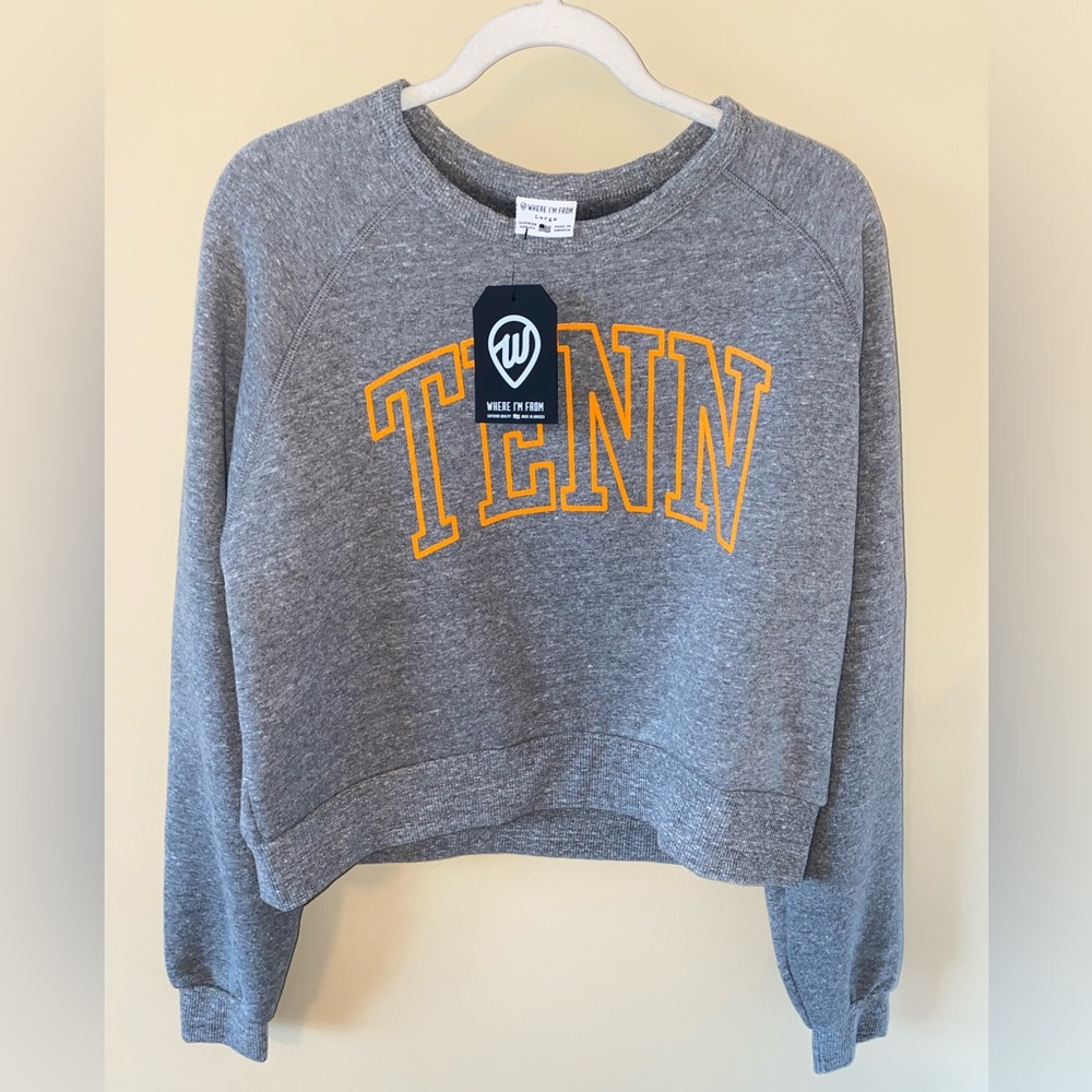 New NWT Where I’m From State TN Semi Cropped Tennessee Vols Sweatshirt SOFT!